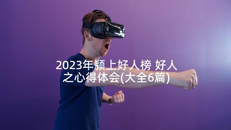 2023年颍上好人榜 好人之心得体会(大全6篇)