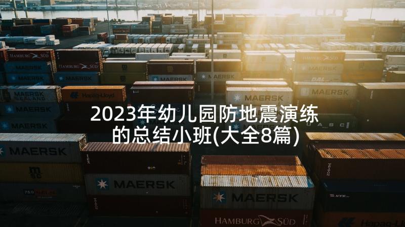 2023年幼儿园防地震演练的总结小班(大全8篇)