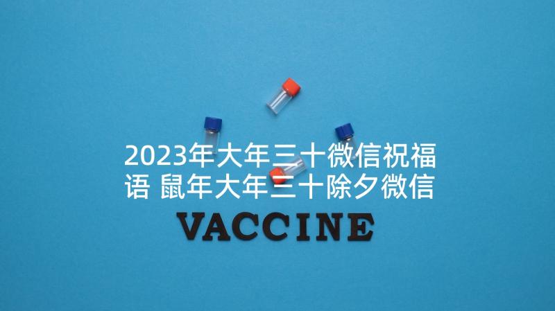 2023年大年三十微信祝福语 鼠年大年三十除夕微信群发祝福语(模板5篇)