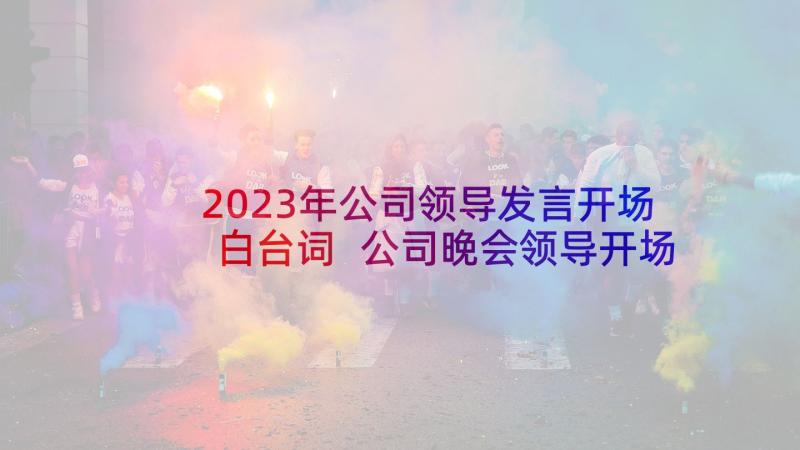 2023年公司领导发言开场白台词 公司晚会领导开场白(实用5篇)