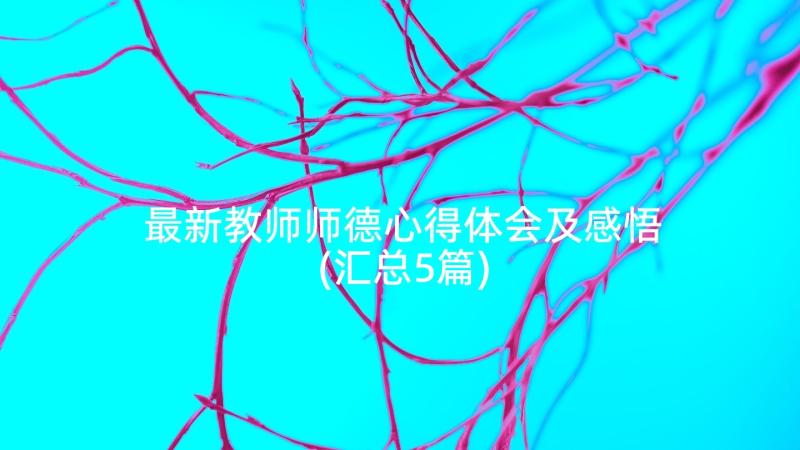 最新教师师德心得体会及感悟(汇总5篇)