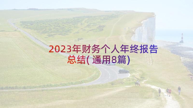 2023年财务个人年终报告总结(通用8篇)