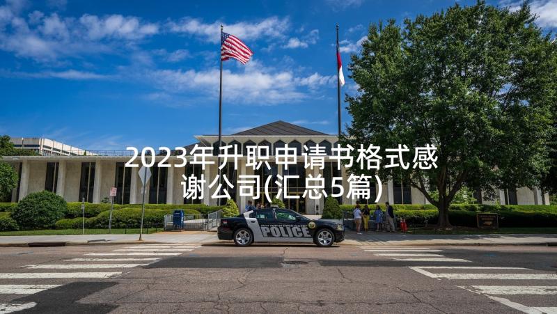 2023年升职申请书格式感谢公司(汇总5篇)