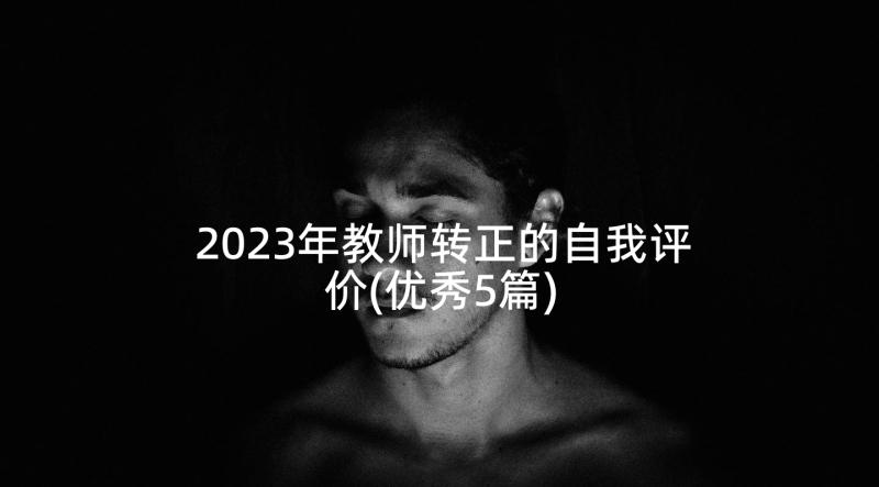 2023年教师转正的自我评价(优秀5篇)