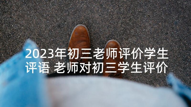 2023年初三老师评价学生评语 老师对初三学生评价评语(实用5篇)