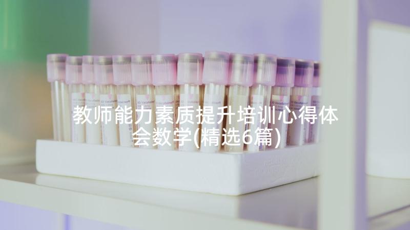 教师能力素质提升培训心得体会数学(精选6篇)