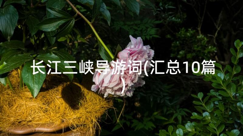 长江三峡导游词(汇总10篇)