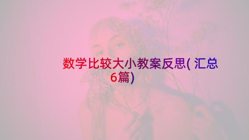 数学比较大小教案反思(汇总6篇)