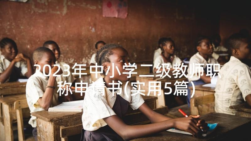 2023年中小学二级教师职称申请书(实用5篇)