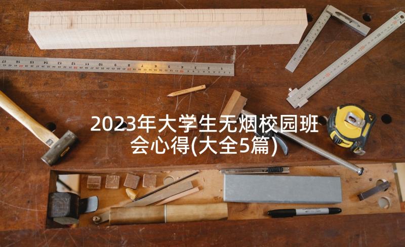 2023年大学生无烟校园班会心得(大全5篇)