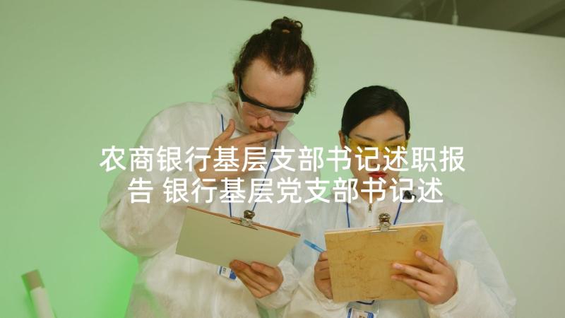 农商银行基层支部书记述职报告 银行基层党支部书记述职报告(优秀5篇)