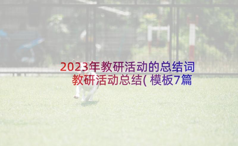 2023年教研活动的总结词 教研活动总结(模板7篇)