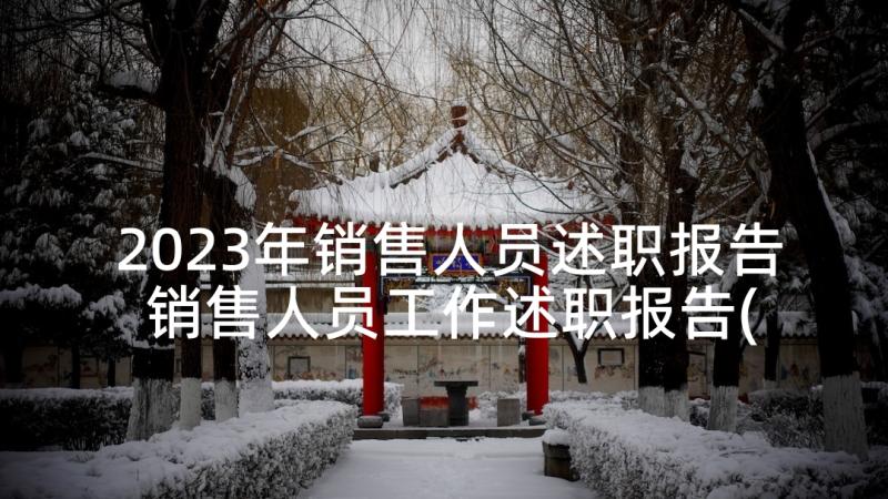 2023年销售人员述职报告 销售人员工作述职报告(汇总7篇)