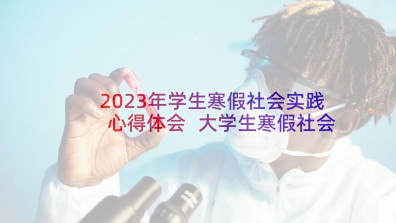 2023年学生寒假社会实践心得体会 大学生寒假社会实践活动心得体会(通用9篇)