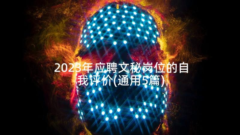 2023年应聘文秘岗位的自我评价(通用5篇)