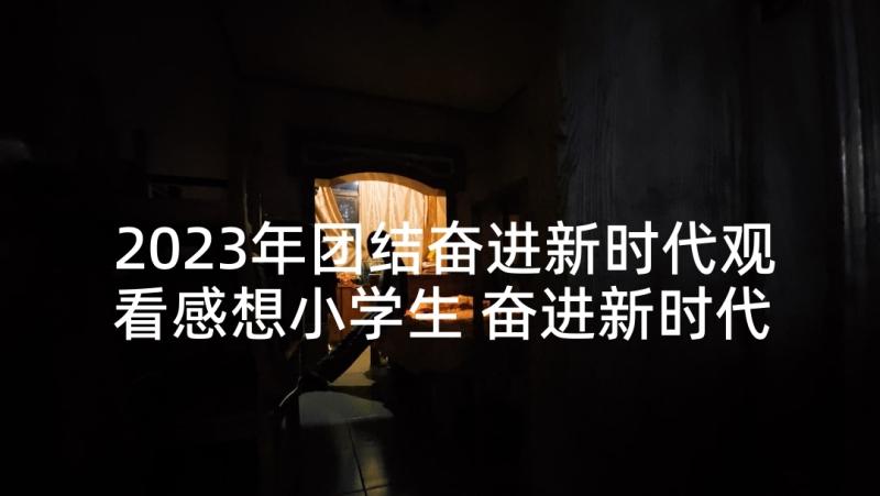 2023年团结奋进新时代观看感想小学生 奋进新时代团结向未来演讲稿(汇总5篇)