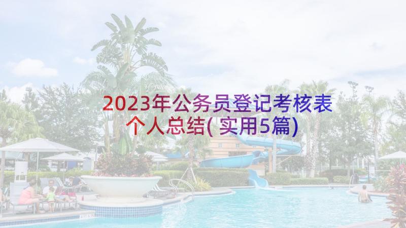 2023年公务员登记考核表个人总结(实用5篇)