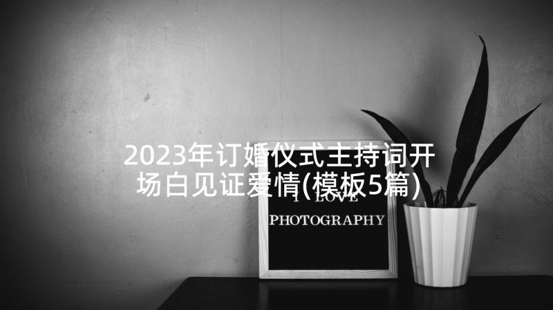 2023年订婚仪式主持词开场白见证爱情(模板5篇)