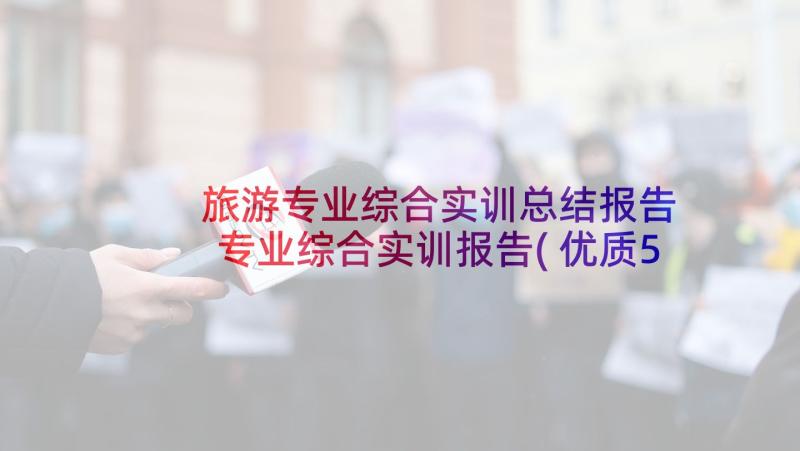 旅游专业综合实训总结报告 专业综合实训报告(优质5篇)