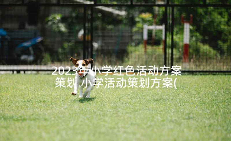 2023年小学红色活动方案策划 小学活动策划方案(通用5篇)