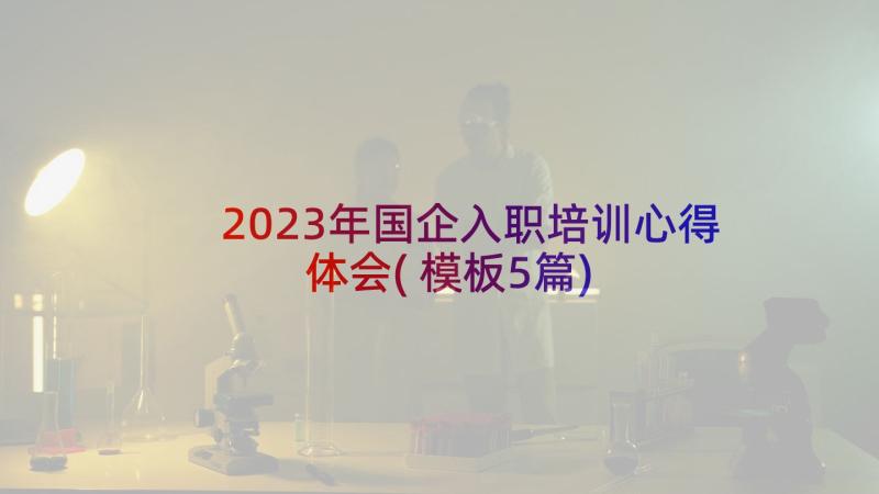 2023年国企入职培训心得体会(模板5篇)