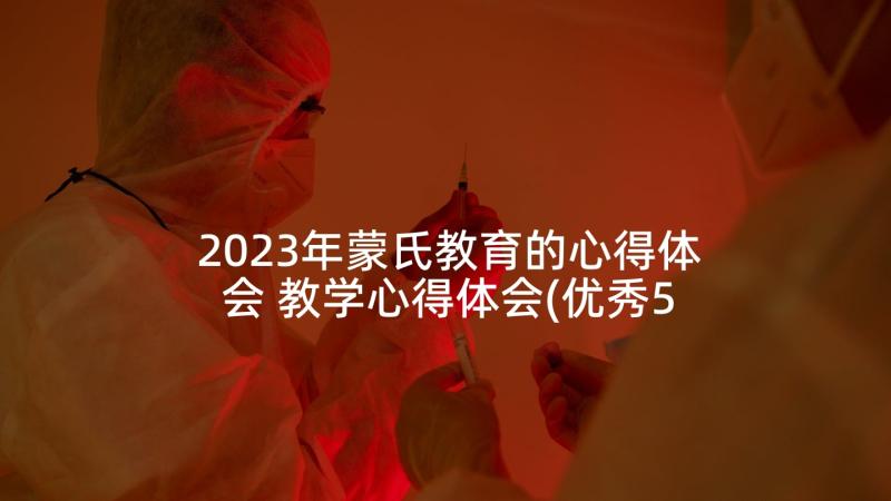 2023年蒙氏教育的心得体会 教学心得体会(优秀5篇)