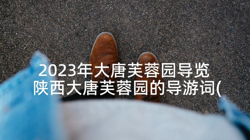 2023年大唐芙蓉园导览 陕西大唐芙蓉园的导游词(优质5篇)