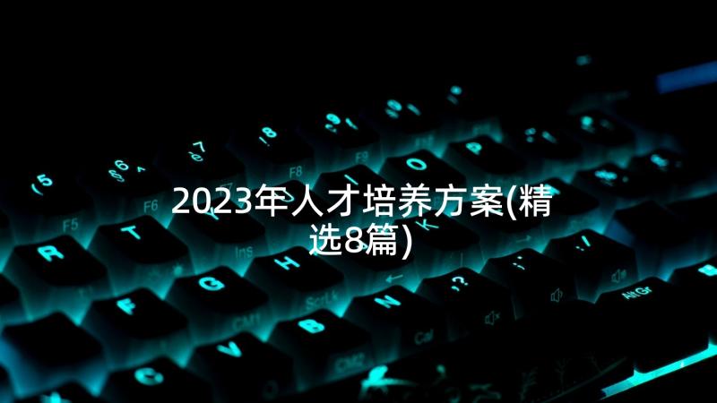 2023年人才培养方案(精选8篇)