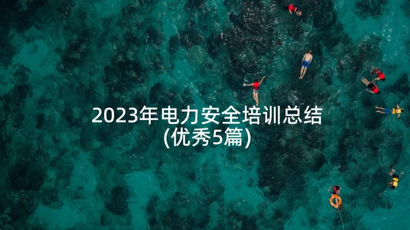 2023年电力安全培训总结(优秀5篇)