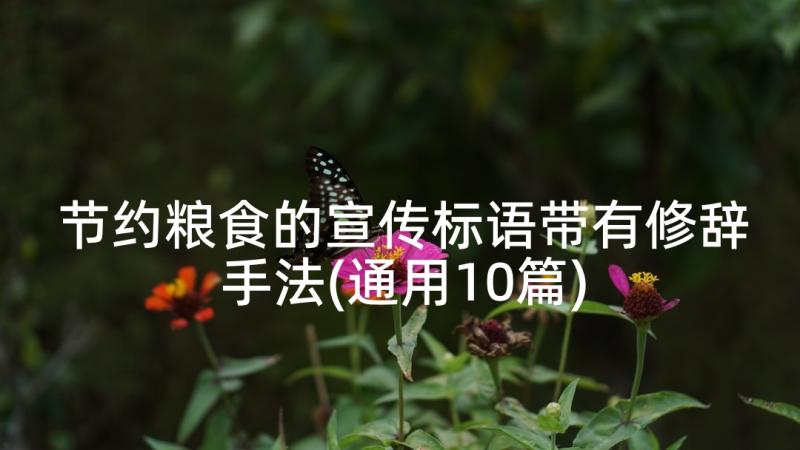 节约粮食的宣传标语带有修辞手法(通用10篇)