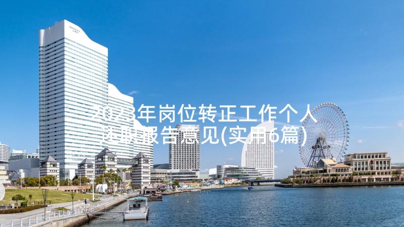 2023年岗位转正工作个人述职报告意见(实用6篇)