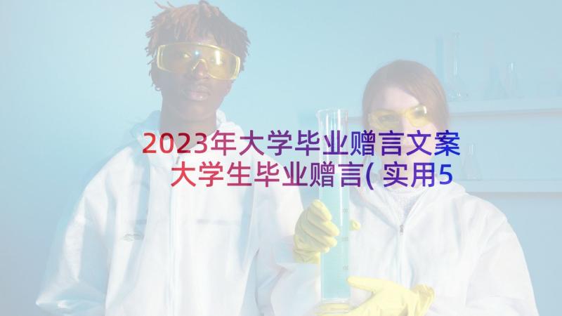 2023年大学毕业赠言文案 大学生毕业赠言(实用5篇)