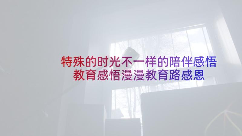 特殊的时光不一样的陪伴感悟 教育感悟漫漫教育路感恩有您陪伴(大全5篇)