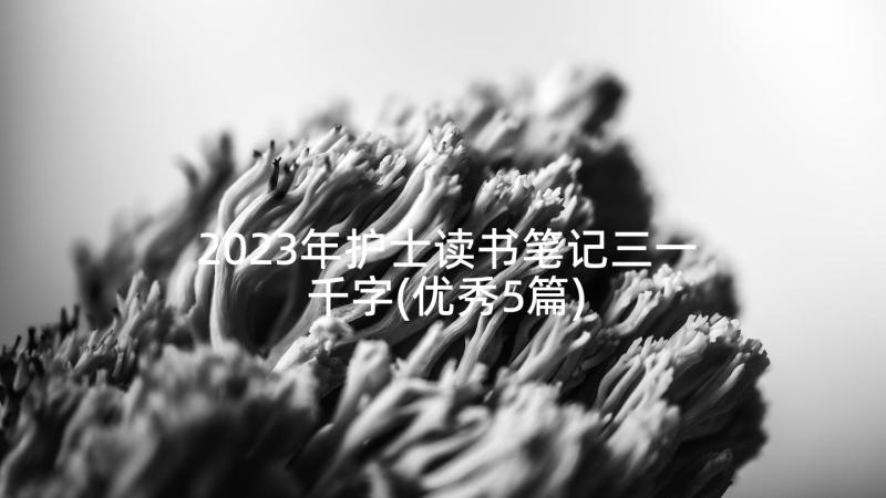 2023年护士读书笔记三一千字(优秀5篇)