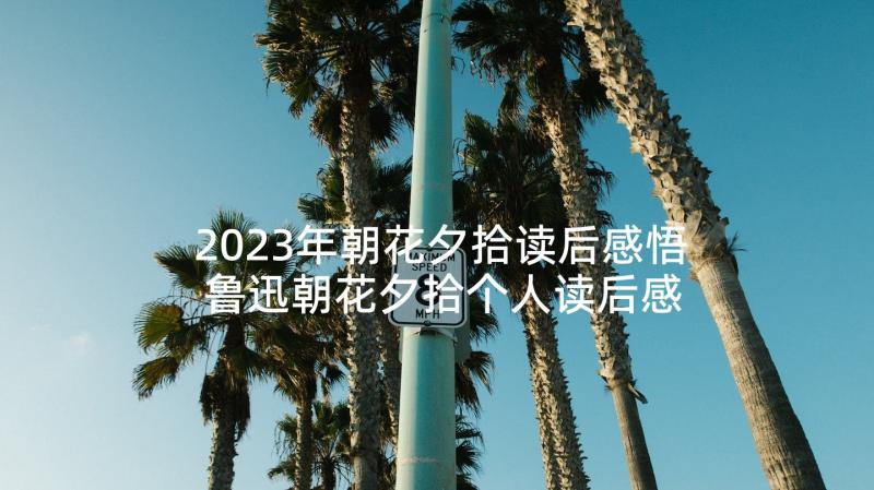 2023年朝花夕拾读后感悟 鲁迅朝花夕拾个人读后感例文(汇总5篇)