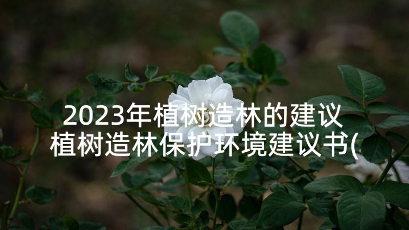 2023年植树造林的建议 植树造林保护环境建议书(汇总5篇)