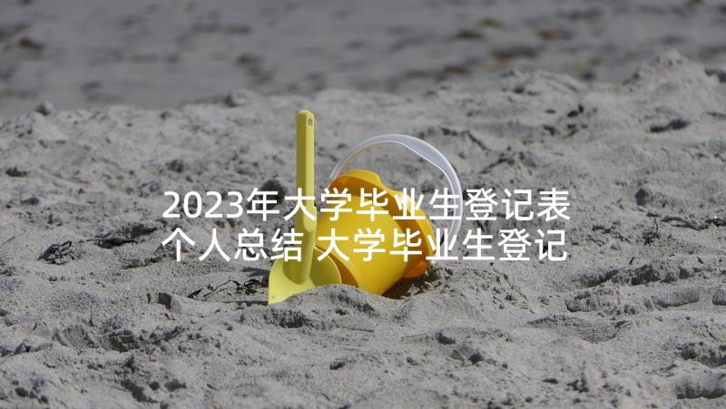 2023年大学毕业生登记表个人总结 大学毕业生登记表个人自我鉴定(优质7篇)