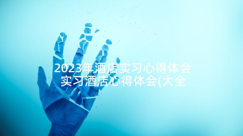 2023年酒店实习心得体会 实习酒店心得体会(大全8篇)