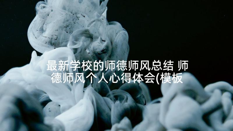 最新学校的师德师风总结 师德师风个人心得体会(模板6篇)