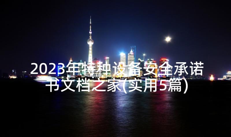 2023年特种设备安全承诺书文档之家(实用5篇)