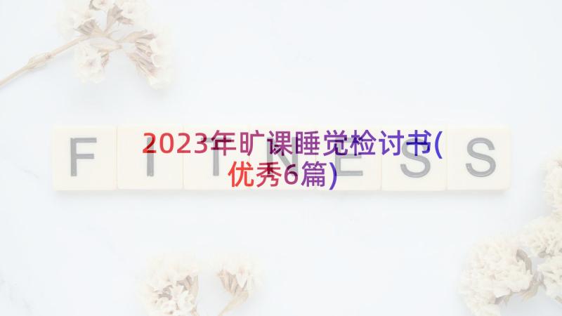 2023年旷课睡觉检讨书(优秀6篇)