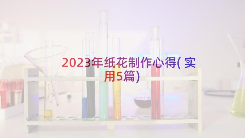 2023年纸花制作心得(实用5篇)