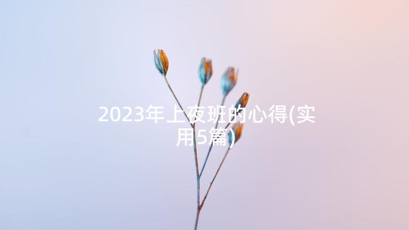 2023年上夜班的心得(实用5篇)