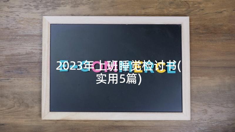 2023年上班睡觉检讨书(实用5篇)