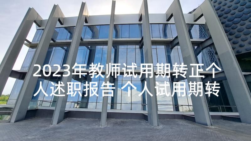 2023年教师试用期转正个人述职报告 个人试用期转正述职报告(大全5篇)