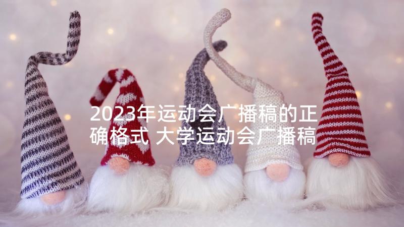 2023年运动会广播稿的正确格式 大学运动会广播稿运动会广播稿件(实用6篇)