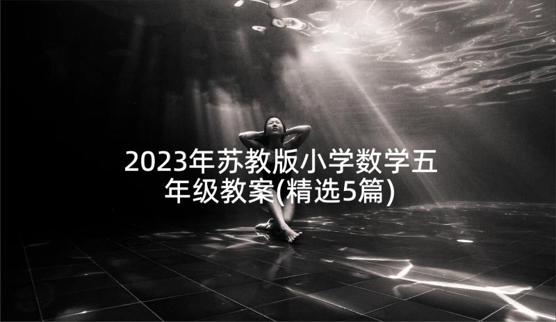 2023年苏教版小学数学五年级教案(精选5篇)