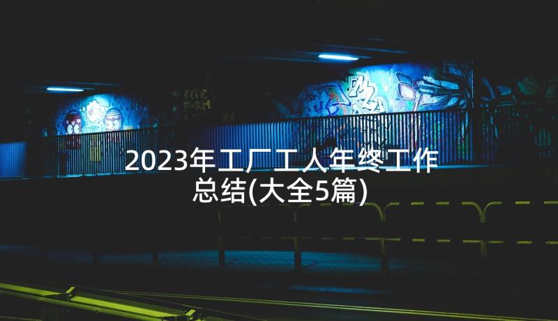 2023年工厂工人年终工作总结(大全5篇)