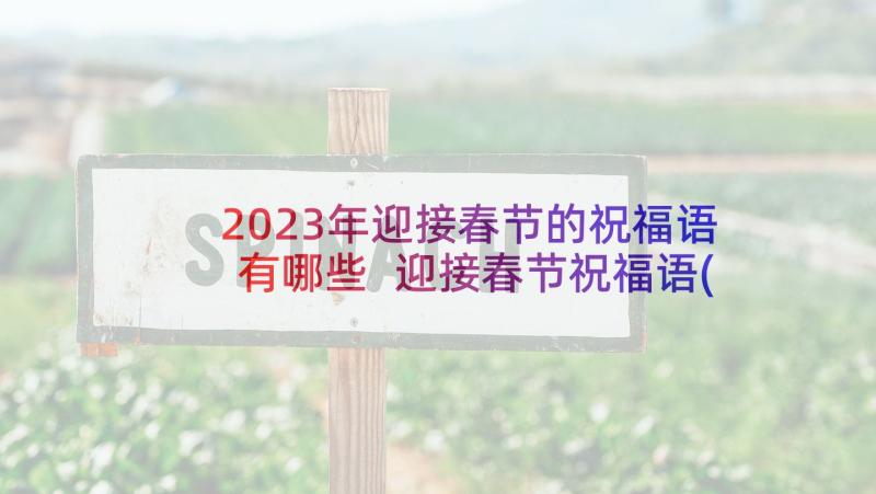 2023年迎接春节的祝福语有哪些 迎接春节祝福语(通用5篇)