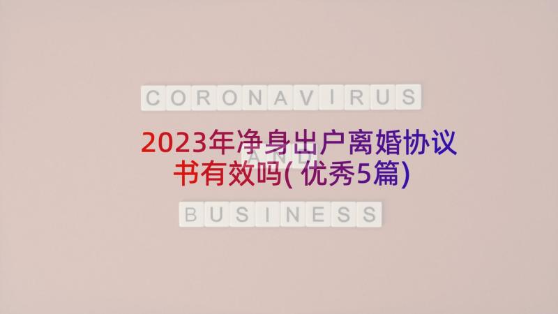 2023年净身出户离婚协议书有效吗(优秀5篇)